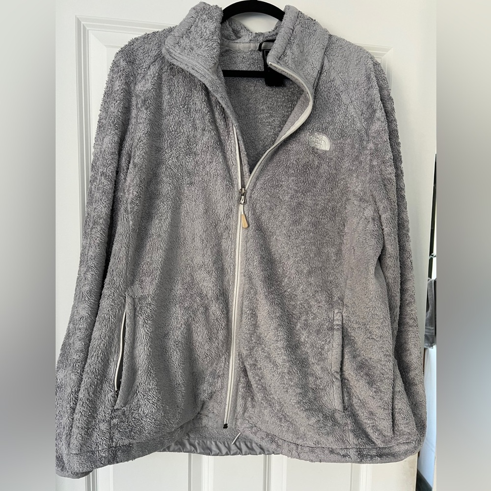 Light grey North Face Zip Up Fleece